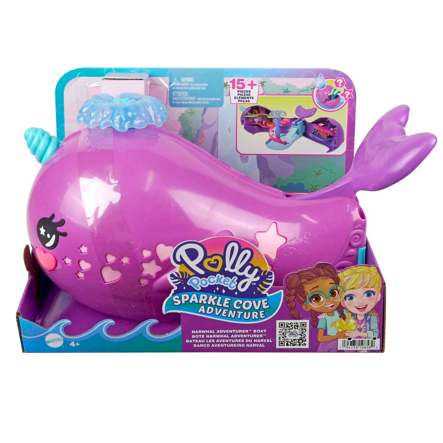 Polly Pocket - Sparkle Cove Narwhal Boat