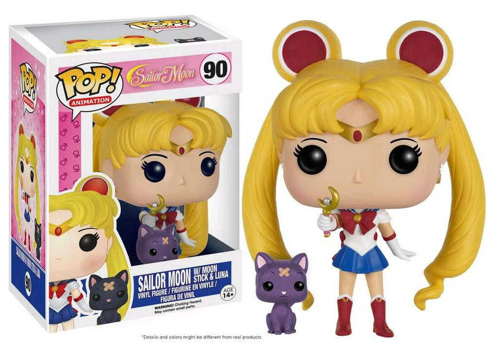 Sailor Moon (w/ Moon Stick & Luna) - Sailor Moon Pop Vinyl #90 - Ozzie Collectables