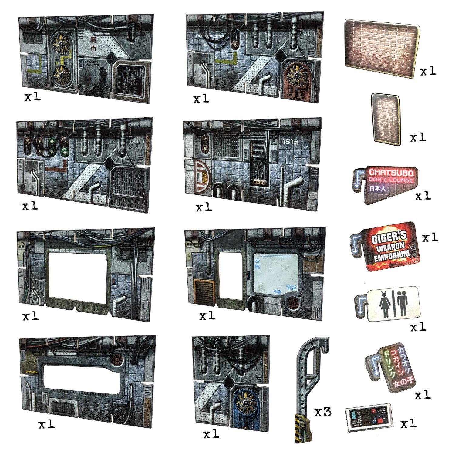 Battle Systems - Sci-Fi - Extended Range - Cyberpunk Walls