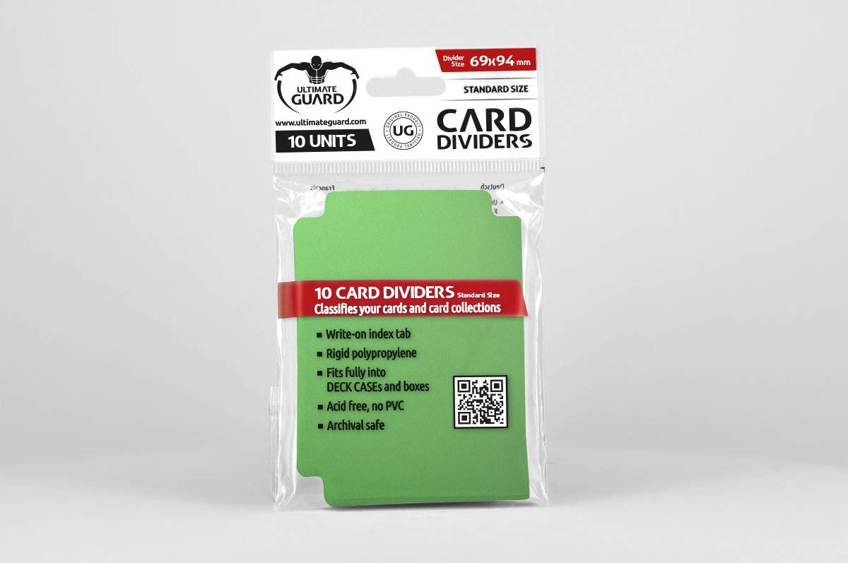 Ultimate Guard Card Dividers Standard Size Green (10) - Ozzie Collectables