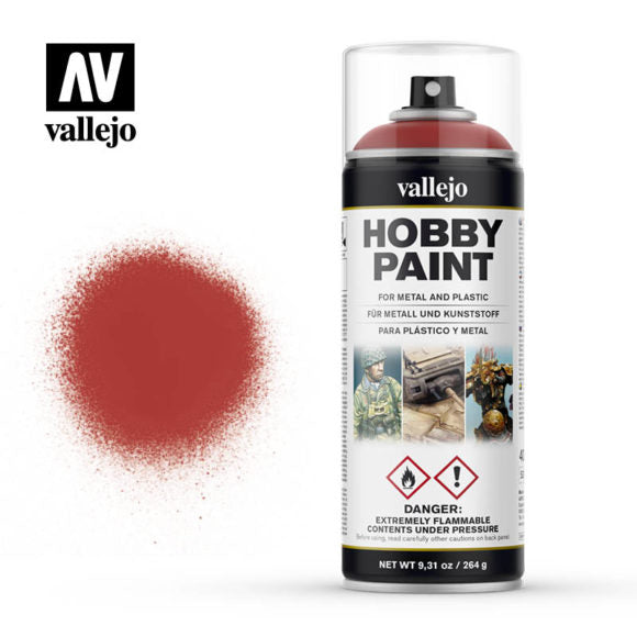 Vallejo Aerosol Scarlet Red 400ml - Ozzie Collectables