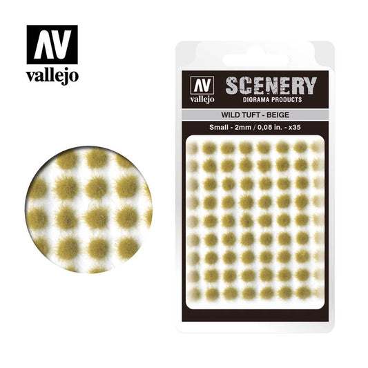 Vallejo Scenery - Wild Tuft - Small - Beige - Ozzie Collectables