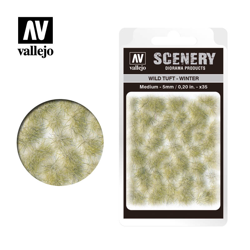 Vallejo Scenery - Wild Tuft - Medium - Winter - Ozzie Collectables