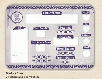 D&D Class Token Set Warlock - Ozzie Collectables