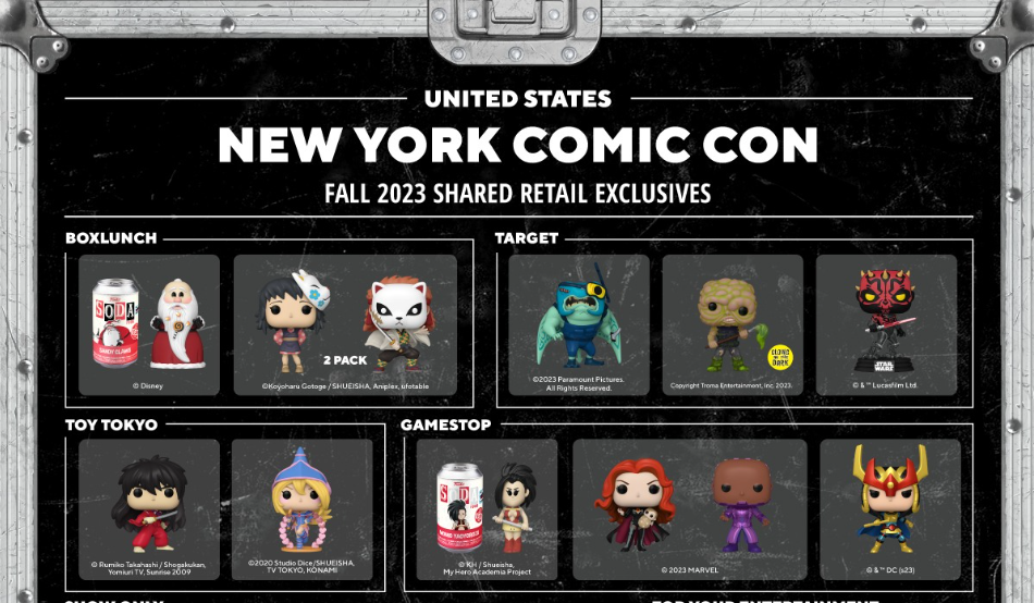 NYCC 2023 Exclusives Announced by Funko