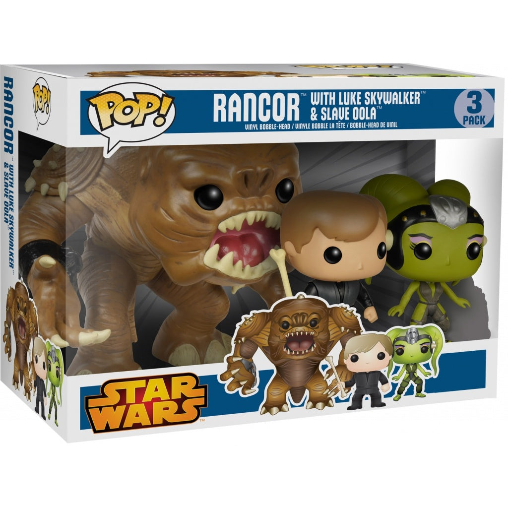 Star Wars - Rancor with Luke Skywalker and Slave Oola 3 pack Pop Vinyl