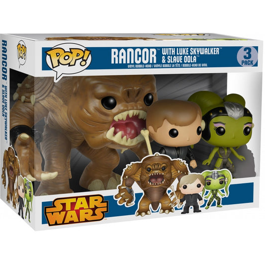 Star Wars - Rancor with Luke Skywalker and Slave Oola 3 pack Pop Vinyl