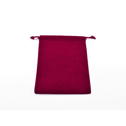 CHX 02373 Dice Bag Suedecloth (S) Burgundy 4" x 5 1/2