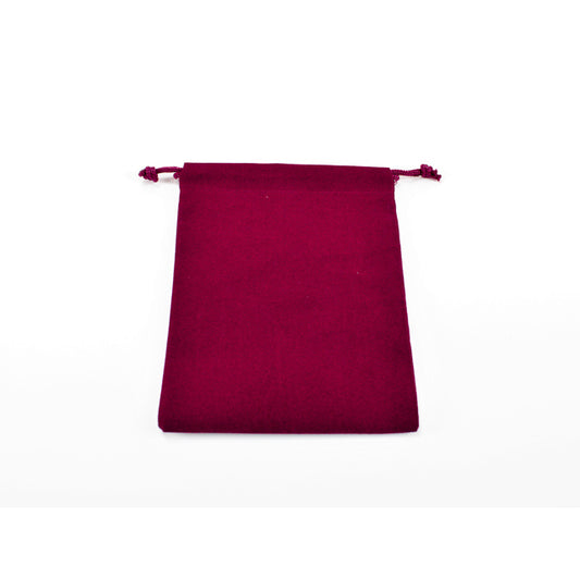 CHX 02373 Dice Bag Suedecloth (S) Burgundy 4" x 5 1/2