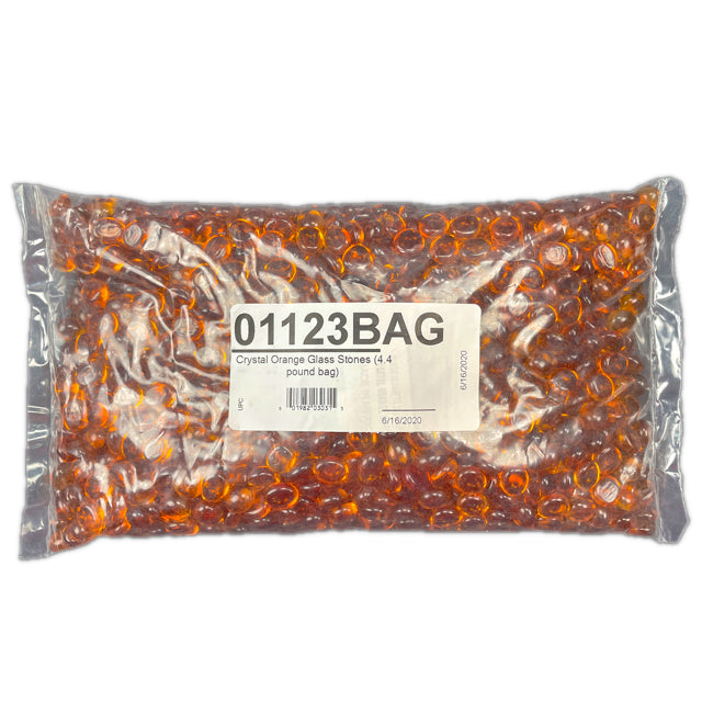 CHX 01123BAG Translucent Orange Glass Stones Bag