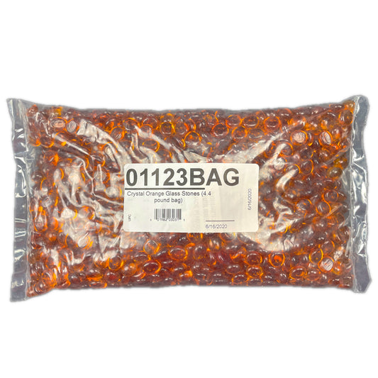 CHX 01123BAG Translucent Orange Glass Stones Bag