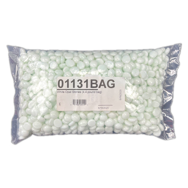CHX 01131BAG Opaque White Glass Stones Bag