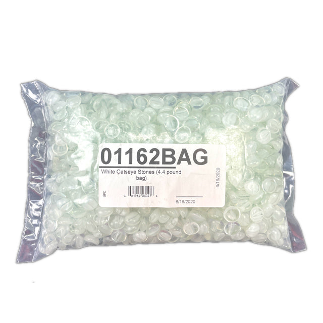CHX 01162BAG Catseye White Glass Stones Bag