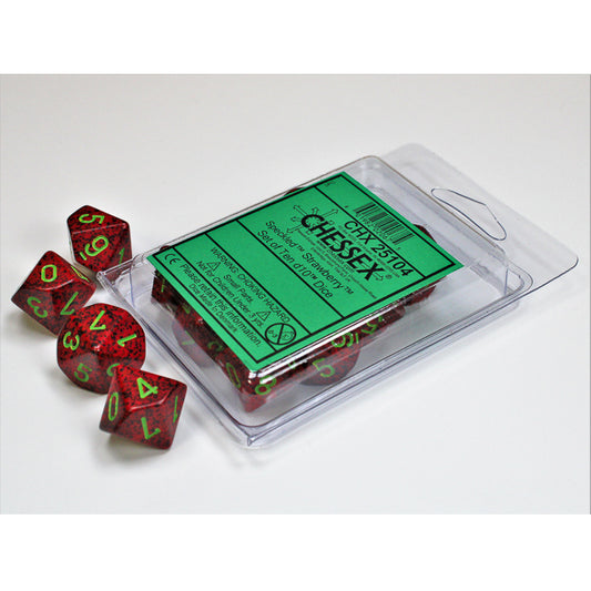 CHX 25104 Speckled Strawberry Set of Ten d10s