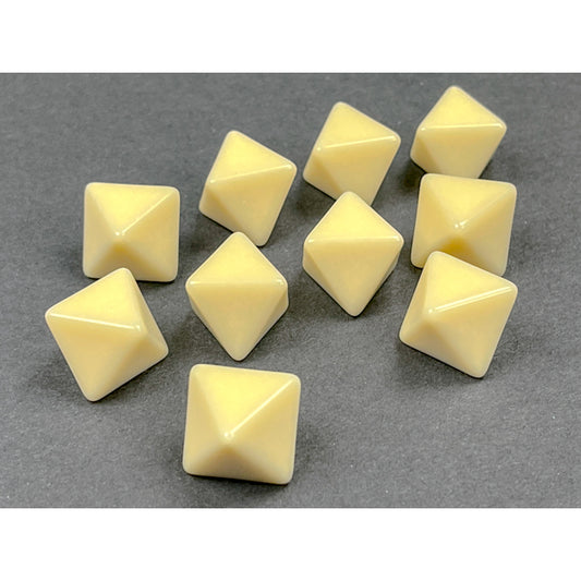 CHX 29043 Opaque Polyhedral Bag of 10 Blank Ivory d8 Dice