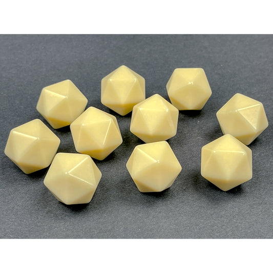 CHX 29046 Opaque Polyhedral Bag of 10 Blank Ivory d20 Dice