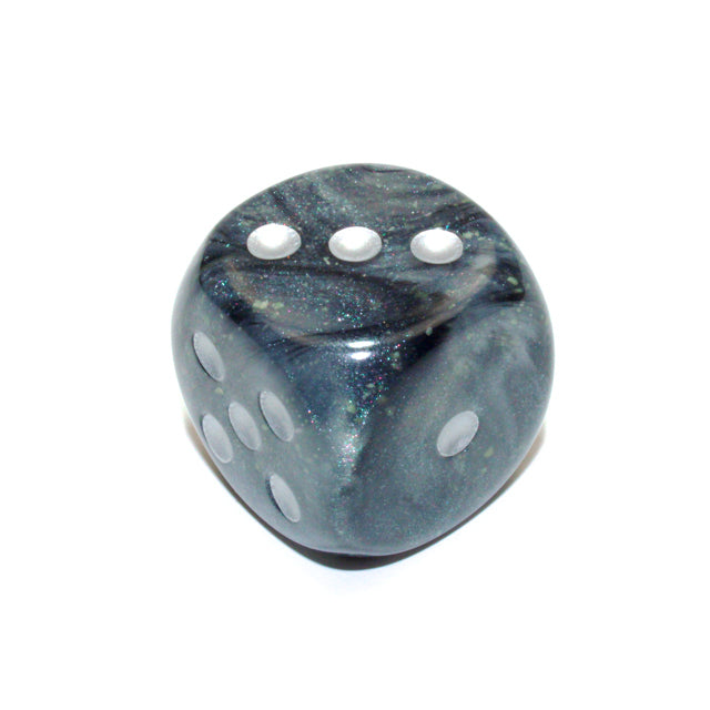 CHX DB3078 Borealis Light Smoke/silver Luminary 30mm d6 dice w/pips