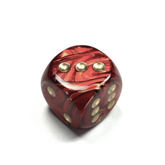 CHX DC3004 Scarab Scarlet/gold 30mm d6 dice w/pips