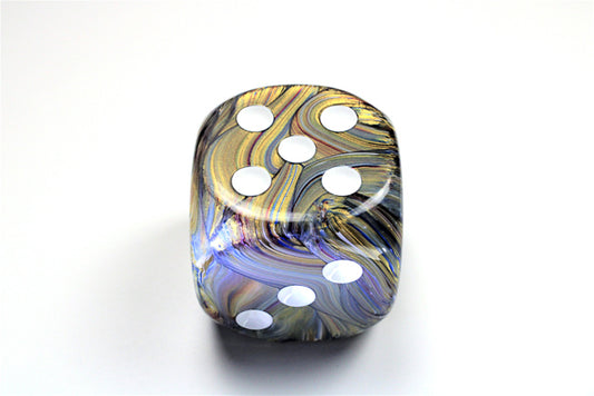 CHX DF3060 Festive Carousel/white 30mm d6 dice w/pips