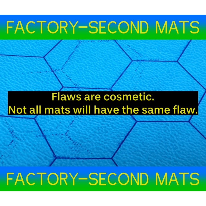 CHX 96665F Factory-Second Battlemat 1" Reversible Blue-Green Hexes