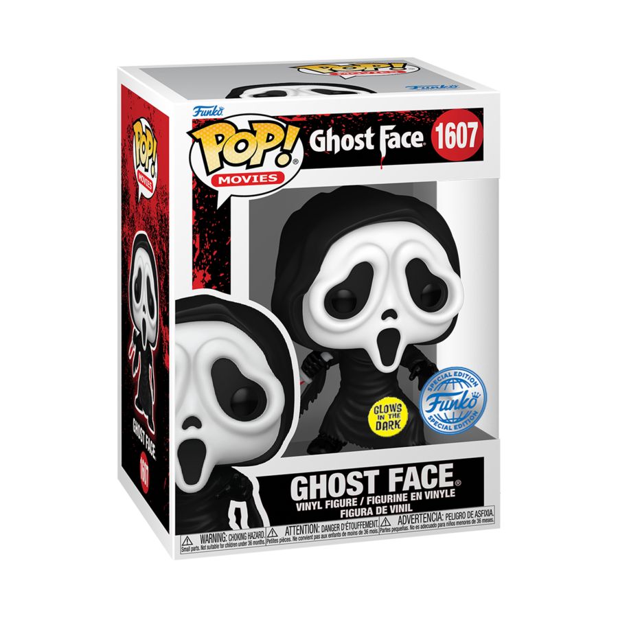 Scream - Ghostface US Exclusive Glow Pop! Vinyl #1607