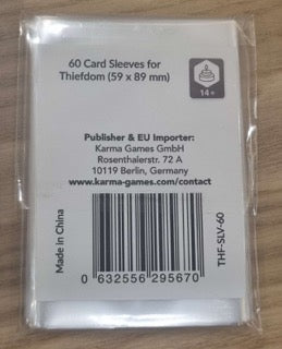 60 Card Sleeves for Thiefdom (59 x 89 mm)