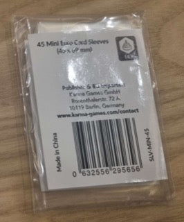 45 Mini Euro Card Sleeves (46 x 69 mm)