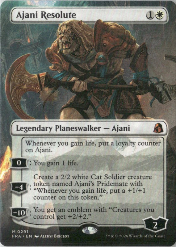 Scan Image | Ajani Resolute (Borderless) - Reality Fracture | [91D48EC6]