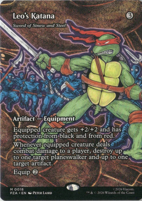 Scan Image | Leo's Katana - Sword of Sinew and Steel (Borderless) - Teenage Mutant Ninja Turtles Source Material | [E571399D]