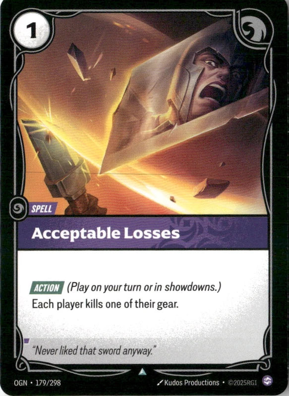 Acceptable Losses - Origins