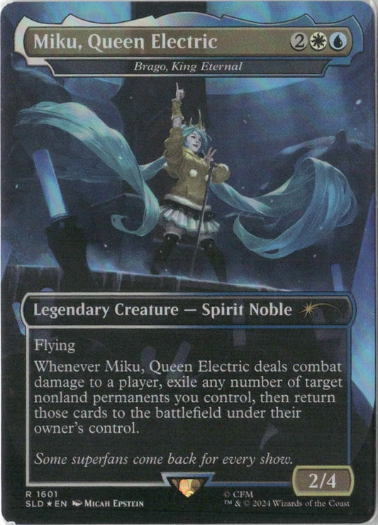 Scan Image | Miku, Queen Electric - Brago, King Eternal (Rainbow Foil) - Secret Lair Drop Series | [D13E2222]