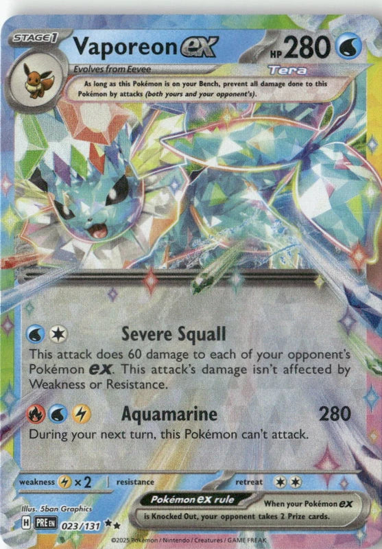 Vaporeon ex - 023/131 - SV: Prismatic Evolutions