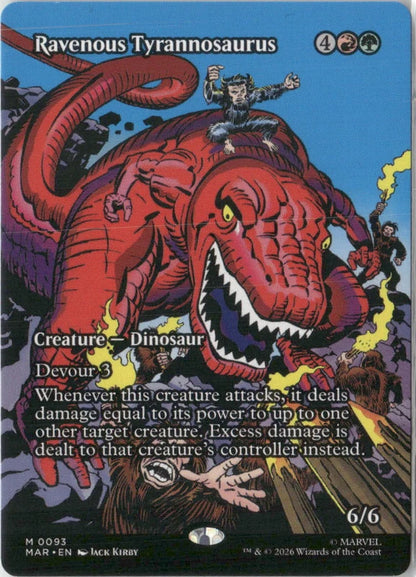Scan Image | Ravenous Tyrannosaurus (Borderless) - Marvel Universe Eternal-Legal | [7A02124B]