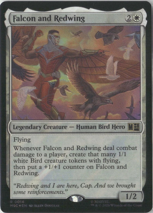 Scan Image | Falcon and Redwing (Surge Foil) - Commander: Marvel Super Heroes | [2094DFCF]