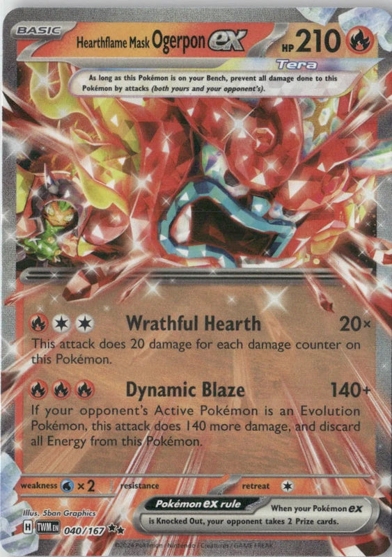 Hearthflame Mask Ogerpon ex - 040/167 - SV06: Twilight Masquerade