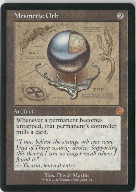 Scan Image | Mesmeric Orb (Schematic) - The Brothers' War: Retro Frame Artifacts | [C8FA2A60]
