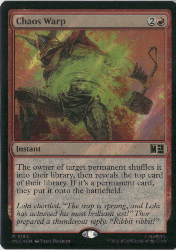 Scan Image | Chaos Warp (Surge Foil) - Commander: Marvel Super Heroes | [D1A4781D]