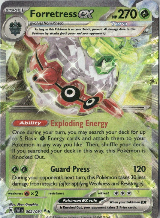 Forretress ex - 002/091 - SV: Paldean Fates