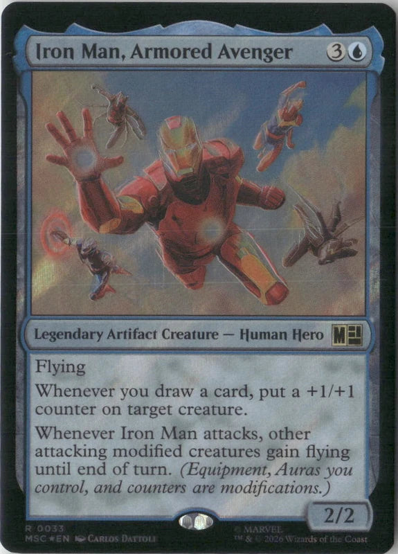 Scan Image | Iron Man, Armored Avenger (Surge Foil) - Commander: Marvel Super Heroes | [E81EDE81]