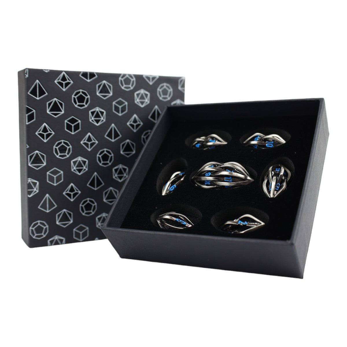LPG Dice RPG Set Hollow Melon - Stainless and Blue