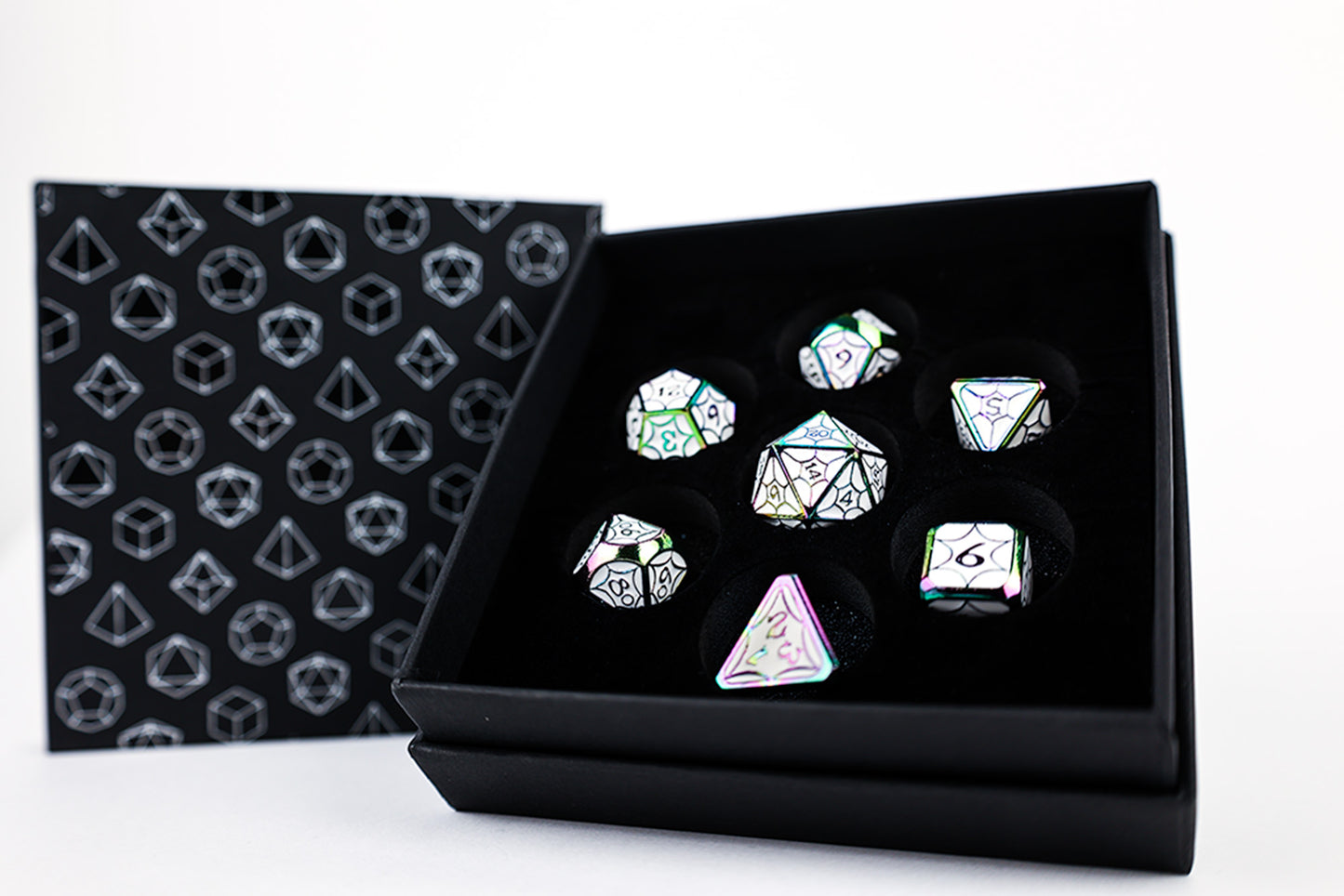 LPG Dice Set - Metal RPG Leadlight Dazzle Bright