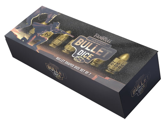 Fanroll: Resin Bullet Poly Dice Set: Gunslinger