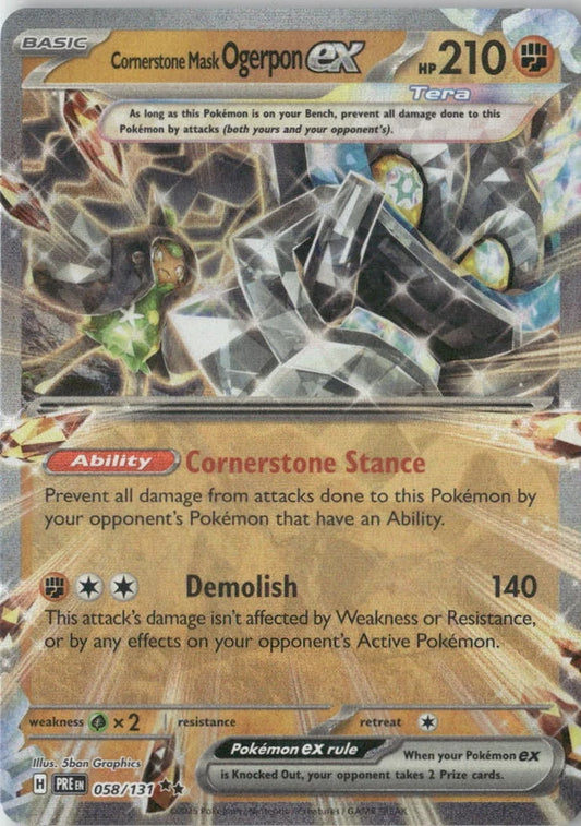 Cornerstone Mask Ogerpon ex - 058/131 - SV: Prismatic Evolutions