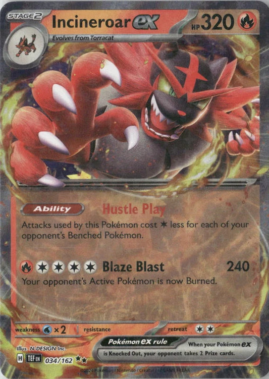 Incineroar ex - 034/162 - SV05: Temporal Forces