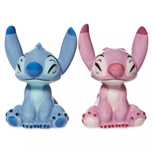 Disney Ceramic Salt & Pepper Shaker Set - Stitch and Angel
