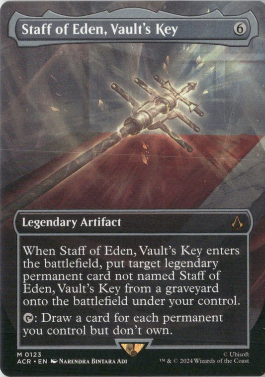 Scan Image | Staff of Eden, Vault's Key (Borderless) - Universes Beyond: Assassin's Creed | [41F5457C]