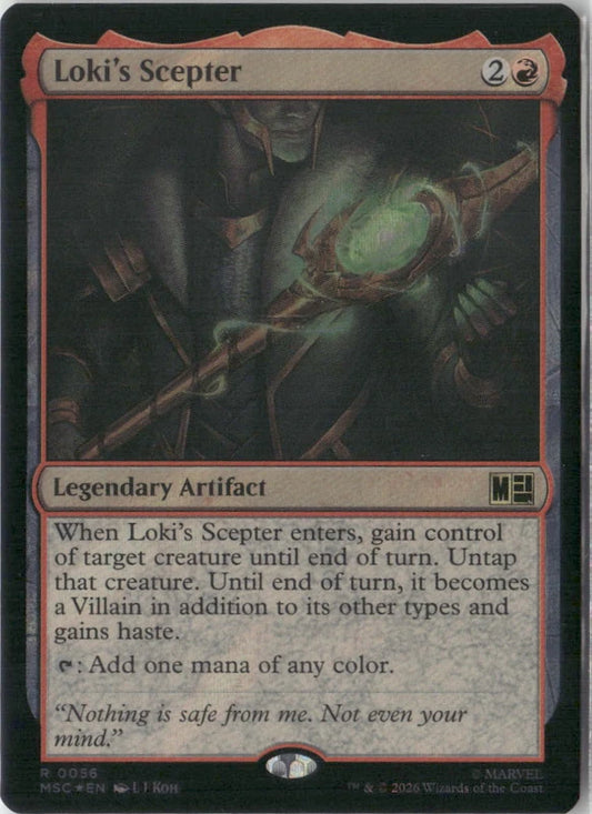 Scan Image | Loki's Scepter (Surge Foil) - Commander: Marvel Super Heroes | [65249BE4]