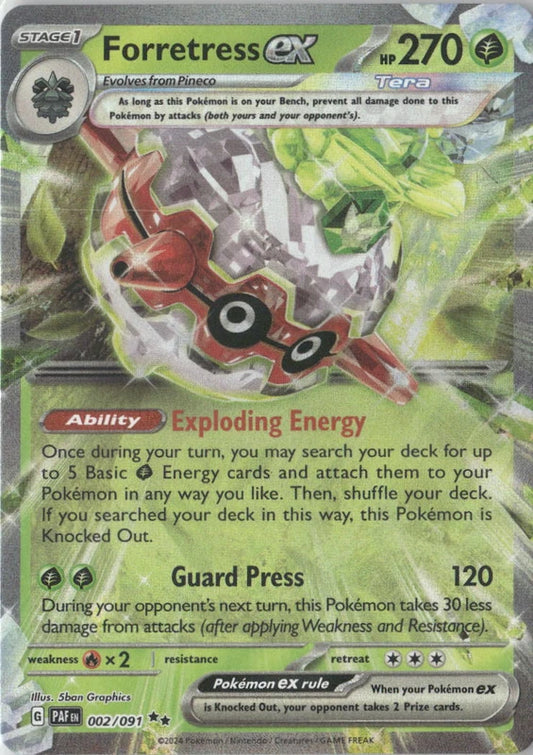 Forretress ex - 002/091 - SV: Paldean Fates