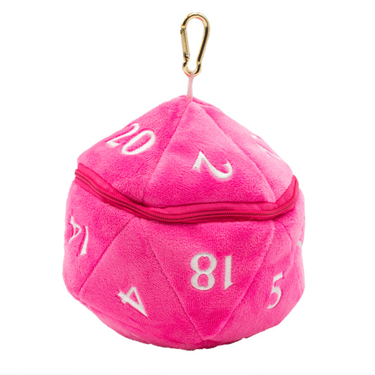 Ultra Pro: D20 PLUSH DICE BAG - HOT PINK