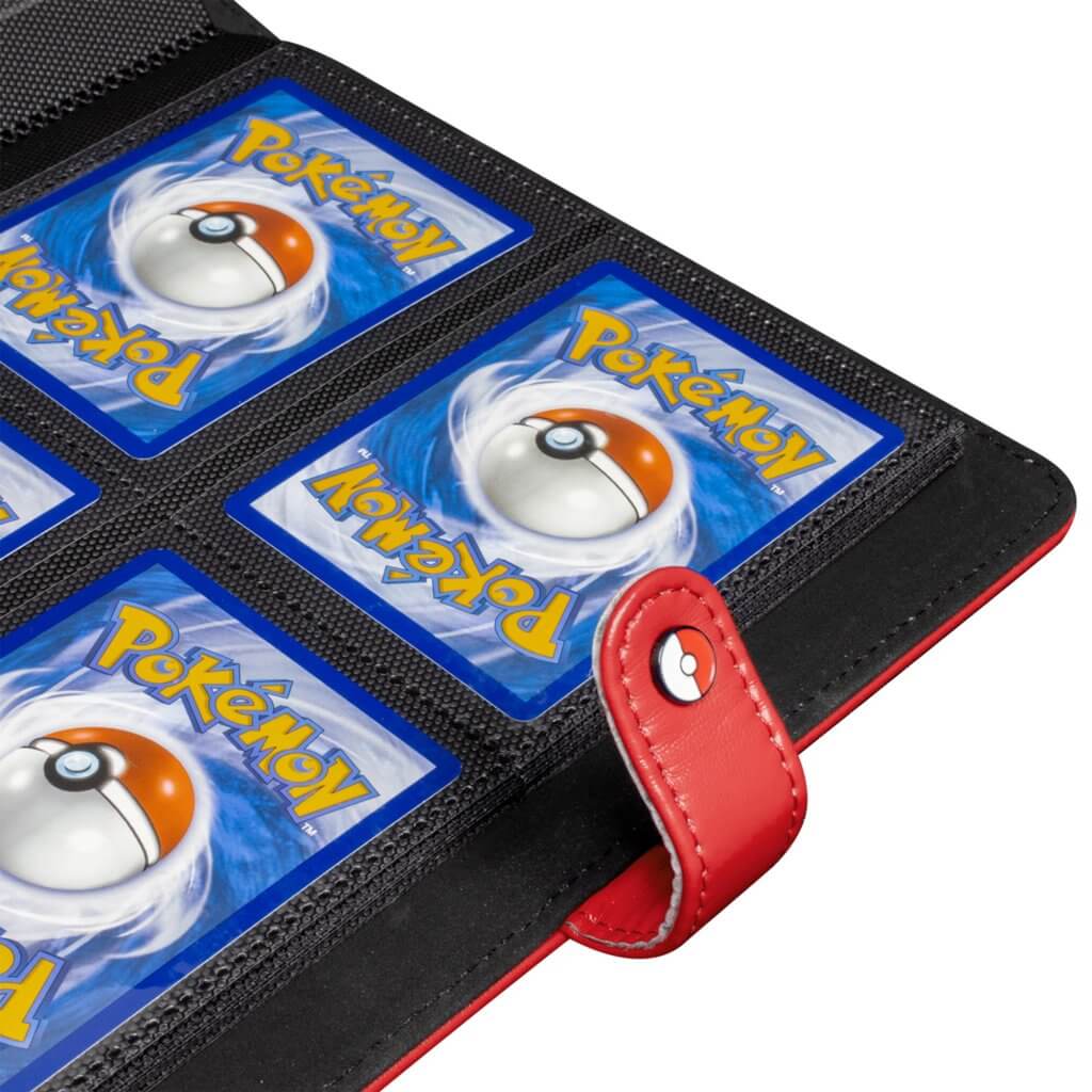 ULTRA PRO Pokémon Premium Red Snap Binder - 4 Pocket
